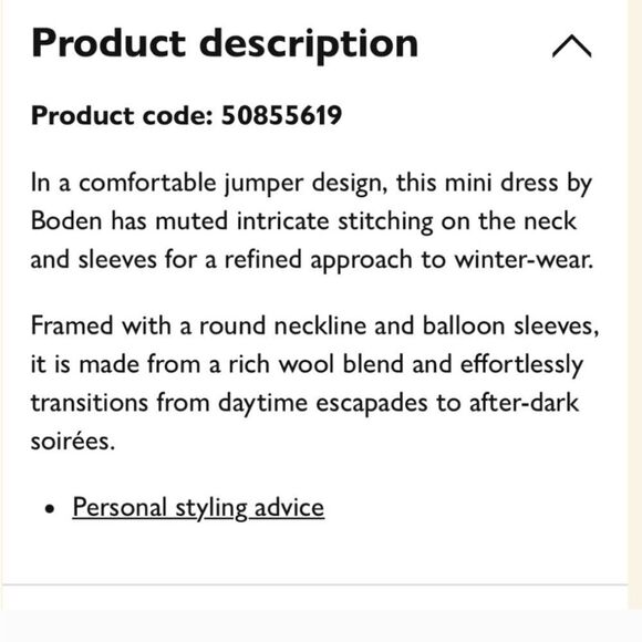 Boden Cream Mini Cable Knit Sweater Dress Sz 2 - Picture 12 of 12